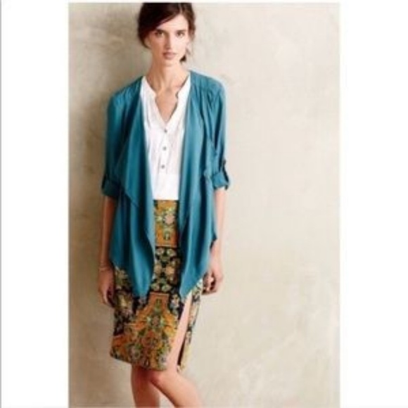 Anthropologie ELEVENSES Eldora Gray Draped Jacket - Picture 2 of 8